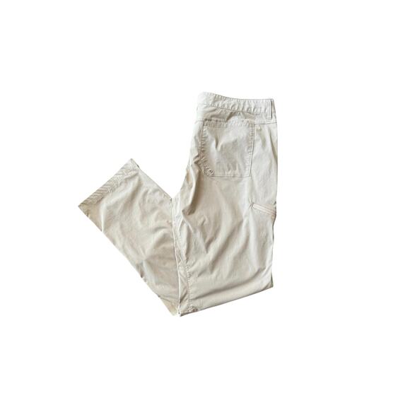 Orvis travel Adjustable Capri pants beige Nylon Hiking Trail Cargo Women’s 14 - Picture 3 of 8